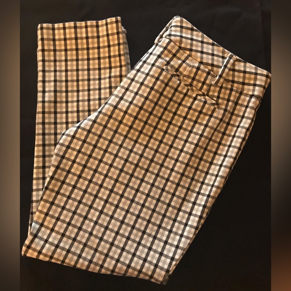 Land’s End Slim Leg Plaid Pants